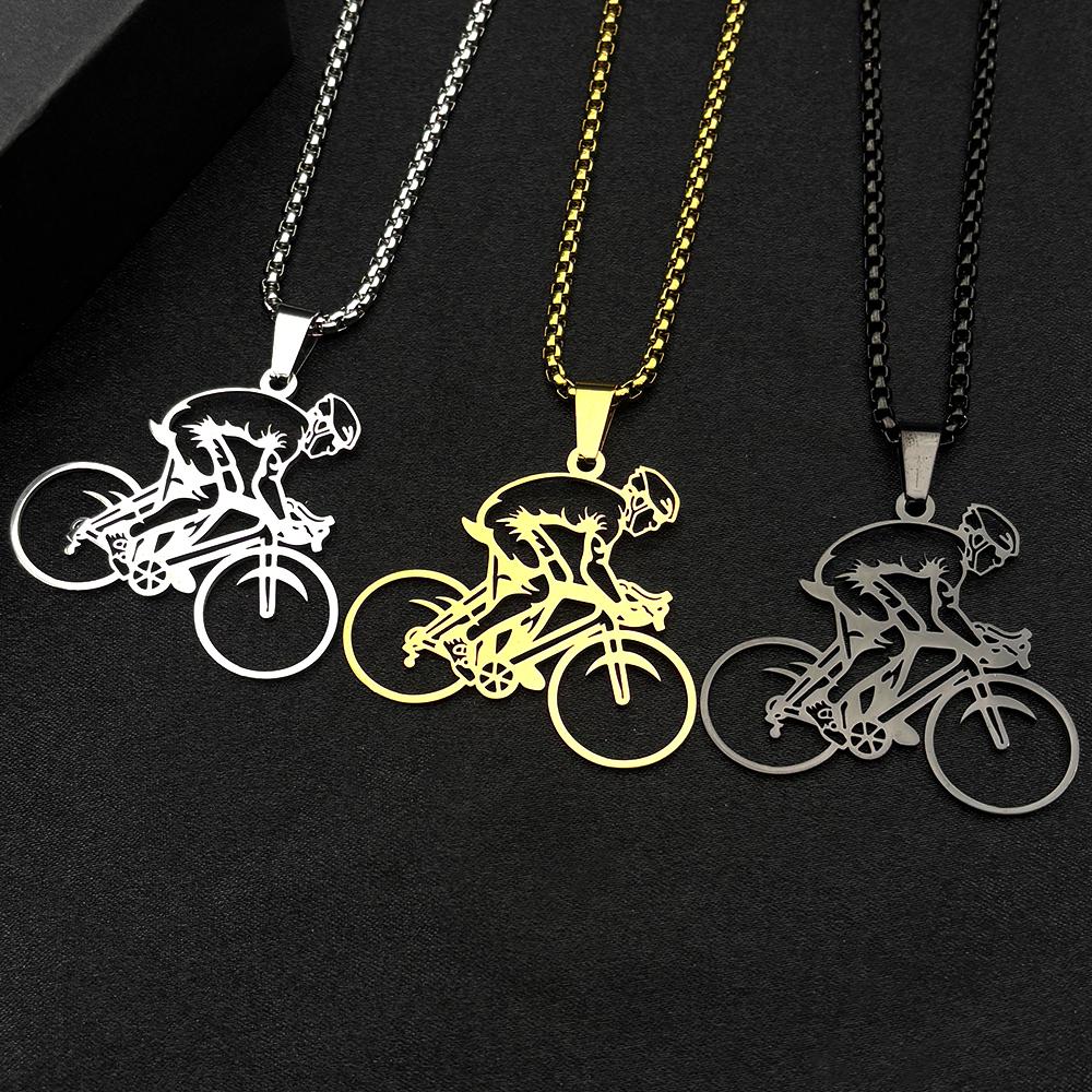 Mountain Bike Riders Chain For Women Men Stainless Steel Silver Color Extreme Outdoor Sports Lover Male Hiphop Necklace Jewelry