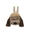 Versatile Striped Brown Cartoon Puppy Backpack: Large Capacity School & Travel Bag