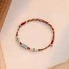 Handwoven Drawable Bracelet Minimalist Cotton Rope Handchain with Kois Fish Pendant Versatile Jewelry for All Occasion