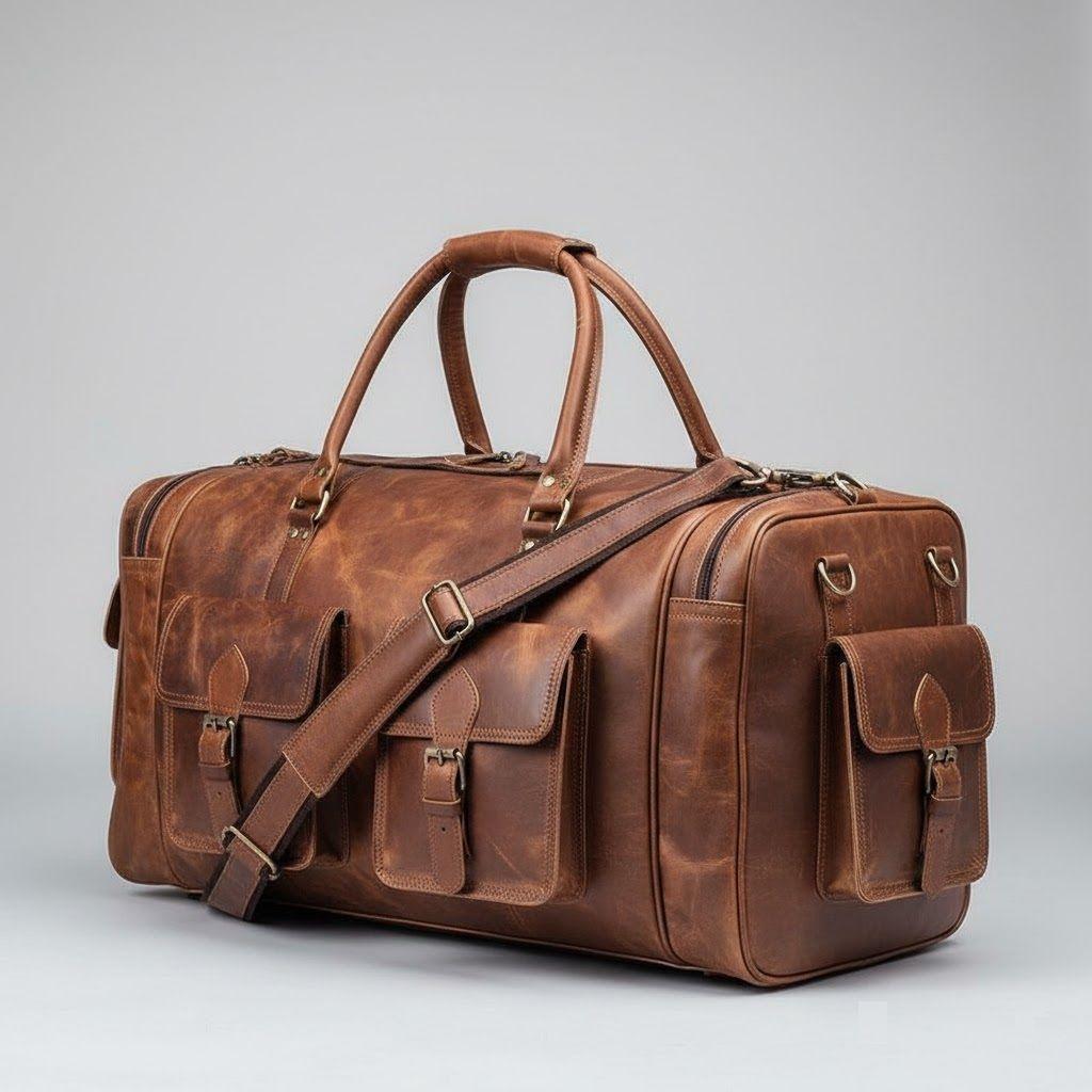 Bolsa de lona de cuero hecha a mano, bolsa de fin de semana, bolsa de gimnasio, bolsa de viaje, bolsa de viaje de cuero, bolsa de viaje para hombre, bolsa de lona de vacaciones, regalo para él