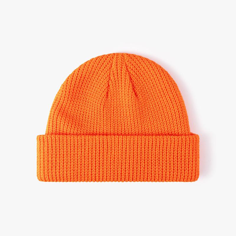 Men Women Winter Thick Warm Hat Plain Beanies for Custom Logo Minimalist Dome Knit Beanie