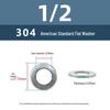 Yigu American 304 Stainless Steel Enlarged Thickened Washer 7/8" Hardware Screw Flat Round Piece