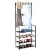 Hanger Stand Clothes Cabinet Standing Shoes Floor Metal Foldable