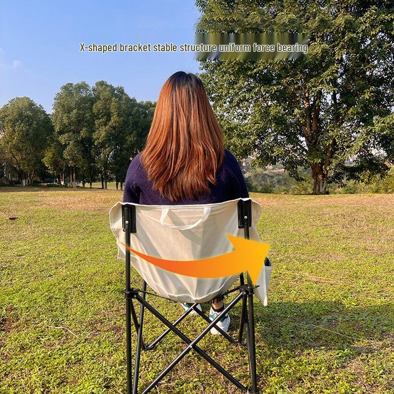 Portable Outdoor Metal Moon Chair for Camping and Picnics