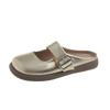 Lazy evening breeze~! Soft stepping on shit Mary Jane sandals women's summer ins wear breathable bag head cool slippers