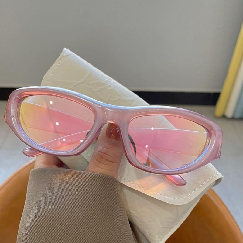 Vintage Punk Sports Sunglasses Women Men Y2K Style Cat Eye Sun Glasses Mirror Fashion Eyewear  Retro Shades