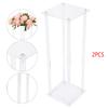 2pcs Tall Acrylic Vase Wedding Centerpieces Clear Flower Stand Elegant Display Holder for Birthday Party Wedding (23.62 Inch)