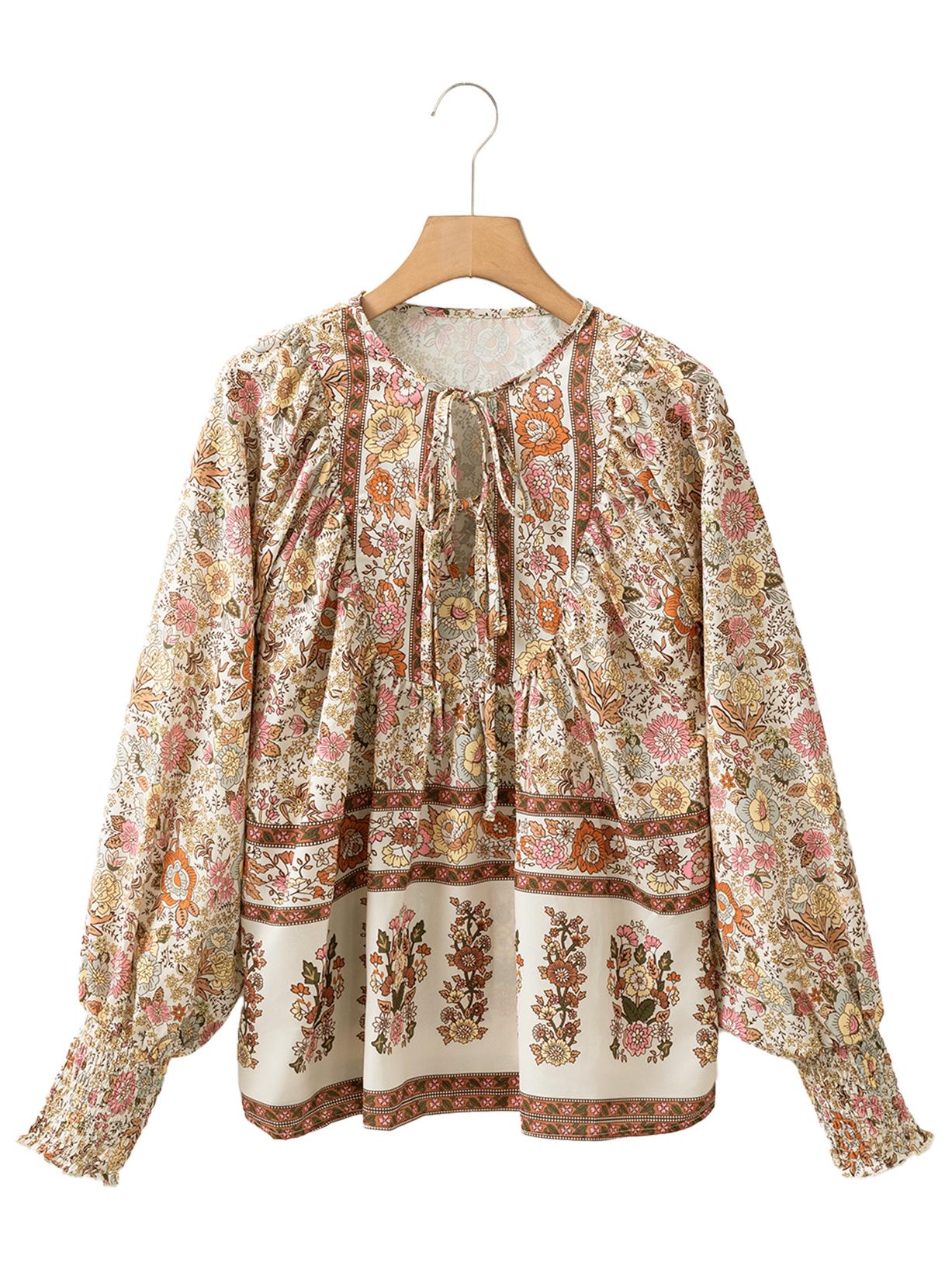 

Шифоновый топ с V-образным вырезом и цветочным кружевом в ретро-стиле - Европейский и американский весенний стиль S жёлтый