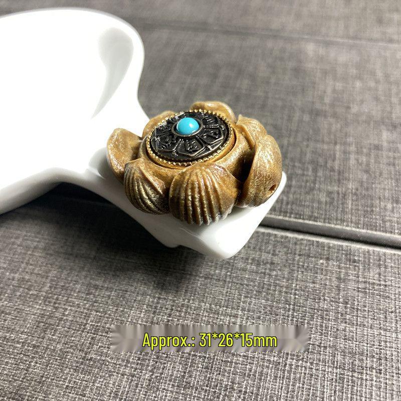 Rosewood Sandalwood Six-Character Mantra Rotating Lotus Bracelet