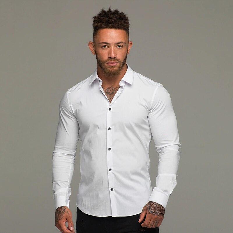 saferido mens fashion White Shirt Men's Spring High-Grade Ruffle Handsome Long-Sleeved Shirt American Draping Casual Workwear Jacket