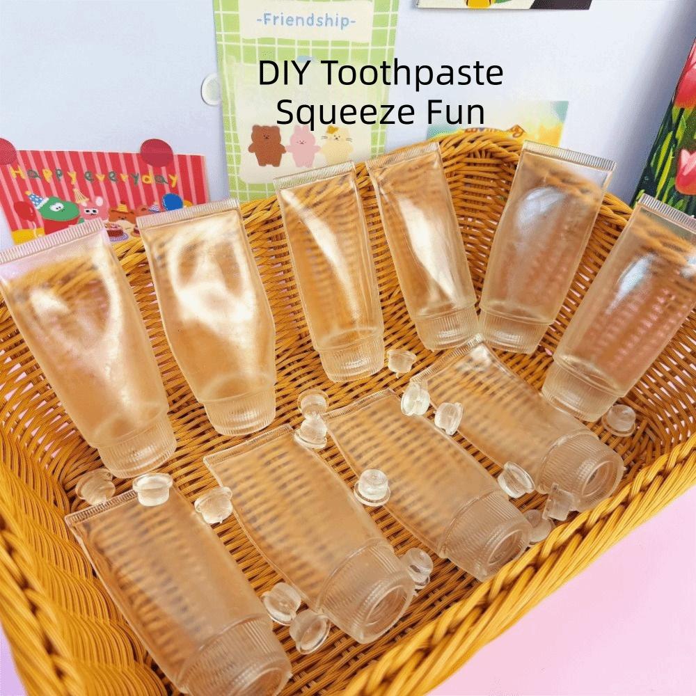 Transparent DIY Empty Ball Skin Toothpaste Handmade Ball Skin Clear DIY Pressure Ball Kit Kids Toy