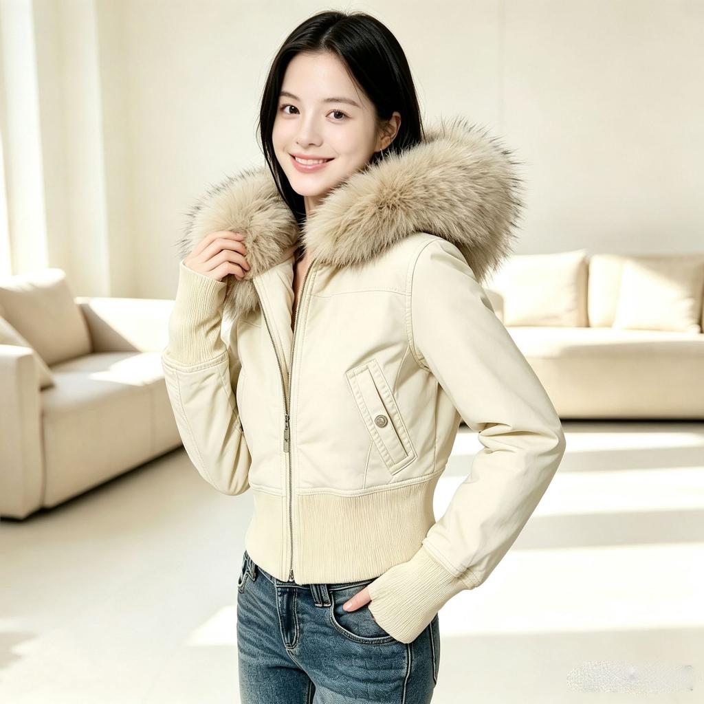Down jackets women's new winter models, short models, and small people are popular this year. Thickened white duck down winter coats