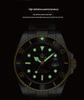 Men's Green Submariner Quartz Sport Watch, Steel Band, Date Feature, Luminous, Waterproof, Student, Rotating Bezel.