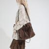 Retro Commuter Tote Bag, Large-capacity Crossbody Bag, Fashionable and Stylish Single-shoulder Bag
