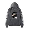 Japanese Anime Hoodie Sweatshirt Jujutsu Kaisen Satoru Gojo Anime Print Soft Fleece Warm Long Sleeve Hooded Sweatshirt