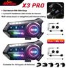 X3 pro Motorrad Bluetooth Intercom 500M Kabellos 1000mAh Walkie Talkie Helm Intercom Headset für Moto - 1/2 Stück