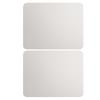 2Pcs Mouse Pad 2 Side PVC Leather Waterproof Desk Mat Office Home Mice Protector 27x21cm(Creamy White Silver )