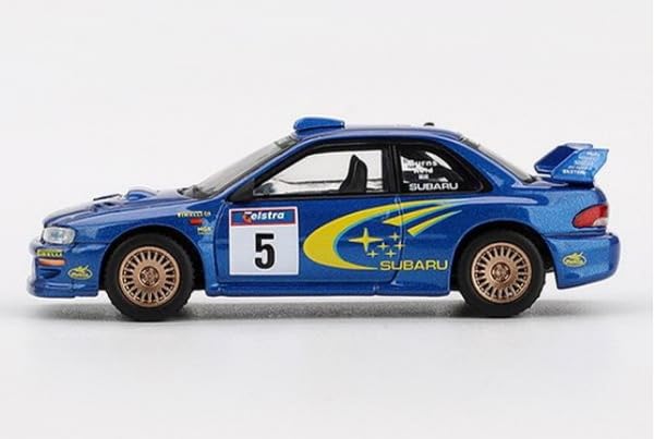 MINI GT Scale Subaru Impreza WRC99 Rally Australia 1999 Winner Australia Exclusive Finished Model 1/64 #5 (Left-Hand Drive) MGT00986-L