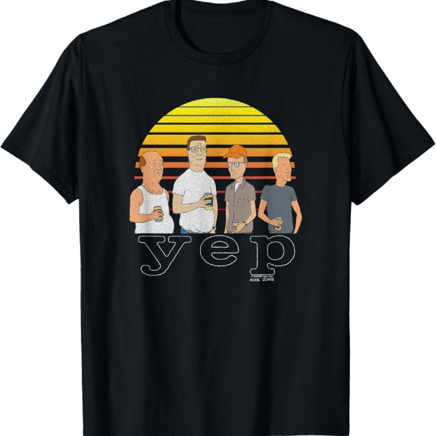 King Of The Hill Vintage Classic Sunset Gradient Group Shot T-Shirt S