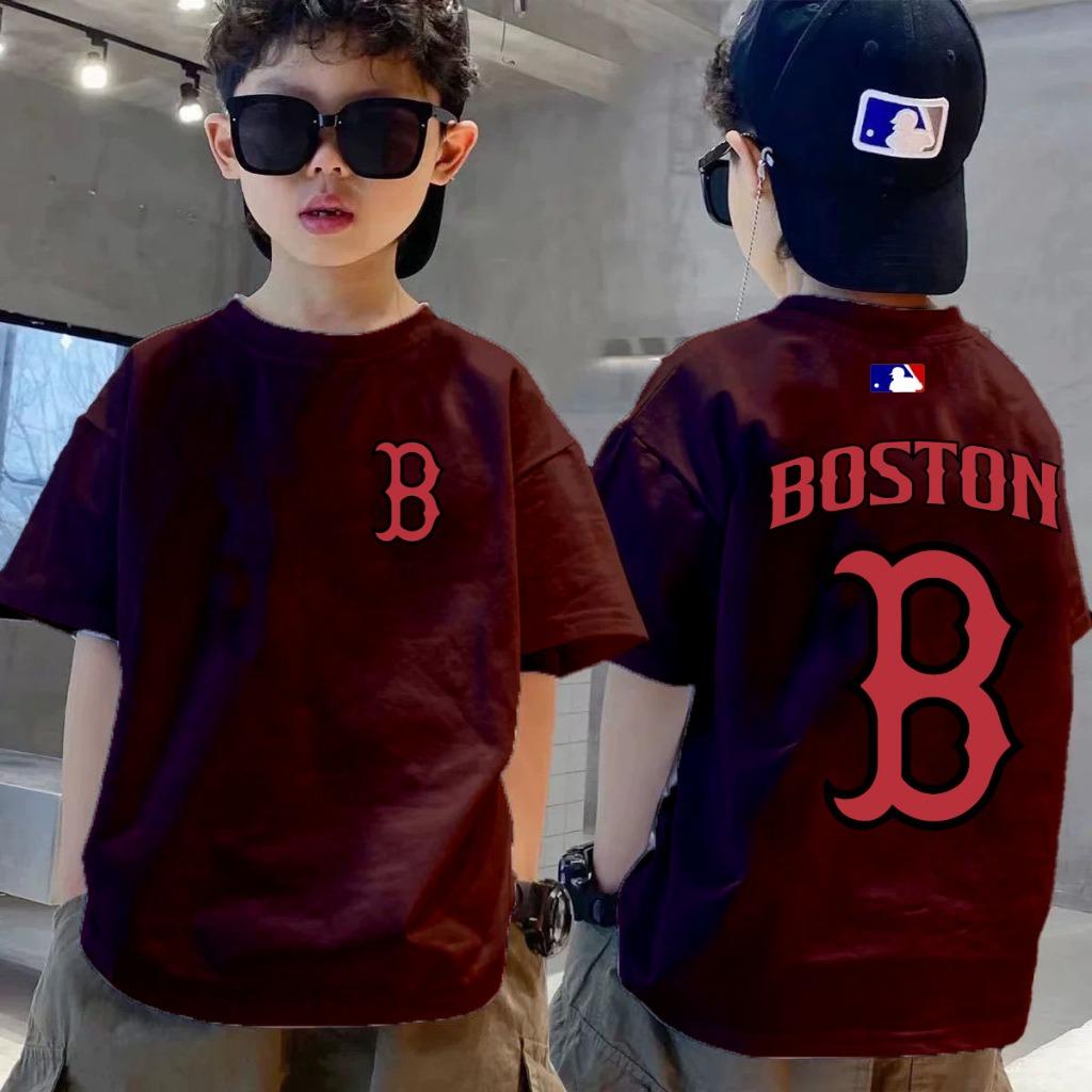 Children's printed letter trendy short sleeved shirt