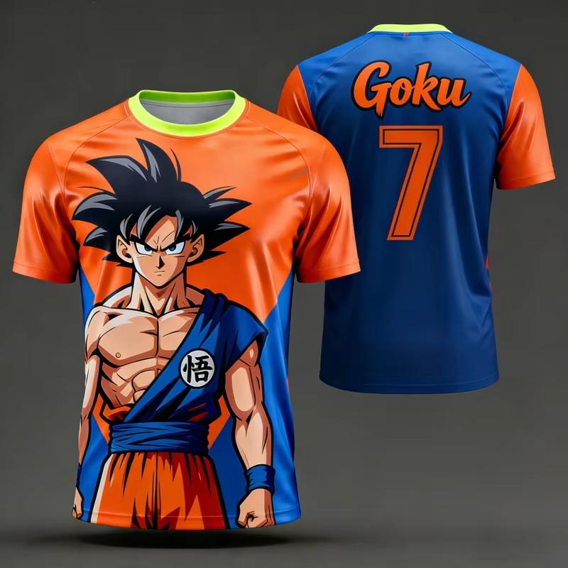 Dragon Ball Z 2026 Goku Men'sAnime T-shirts Children's Clothing Short Sleeve