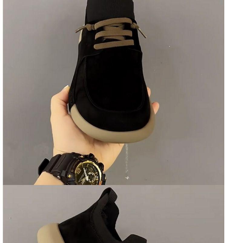 2025 Spring Men's Soft Leather Slip-on Shoes - Comfortable, Versatile, Round Toe, Plus Velvet.