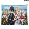 Sword Art Online Wall Tapestry Aesthetic Wall Hanging Printed Fabric Blanket Decorative Tapestries for Bedroom Living Room Home Decor