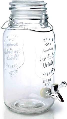 JAR WITH TAP GLASS JAR FOR LEMONADE WATER