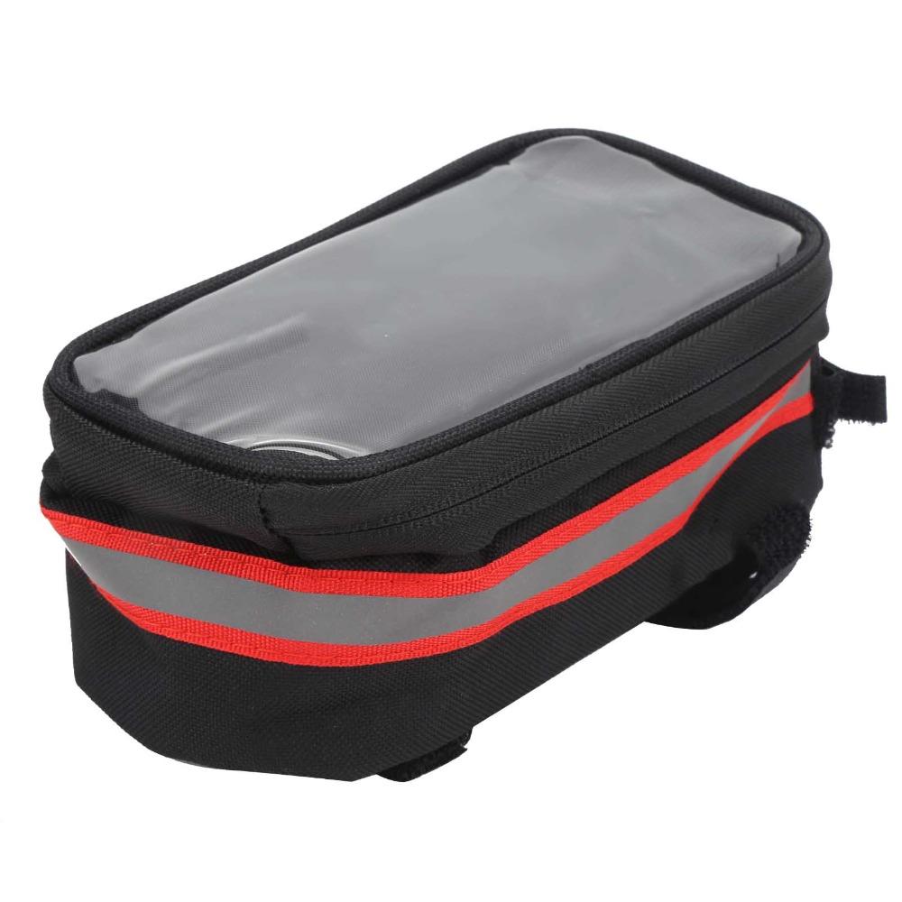 Easy Installation Bicycle Phone Bag Hook and Loop Straps Bike Top Tube Bag  City Bike Use