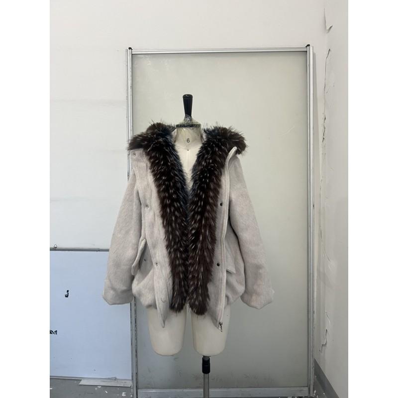Womens Oversized Hooded Puffer Coat With Detachable Faux Fur Collar Zipper Front Pocket Warm Winter Outerwear