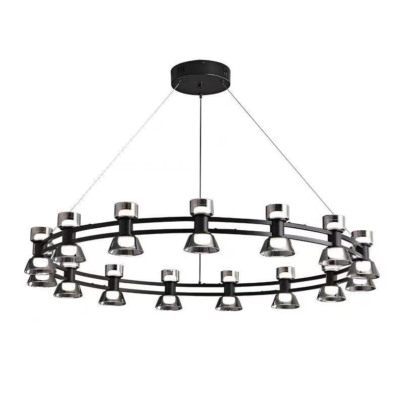 Modern Italian Minimalist Glass Chandelier for Living Room or Bar