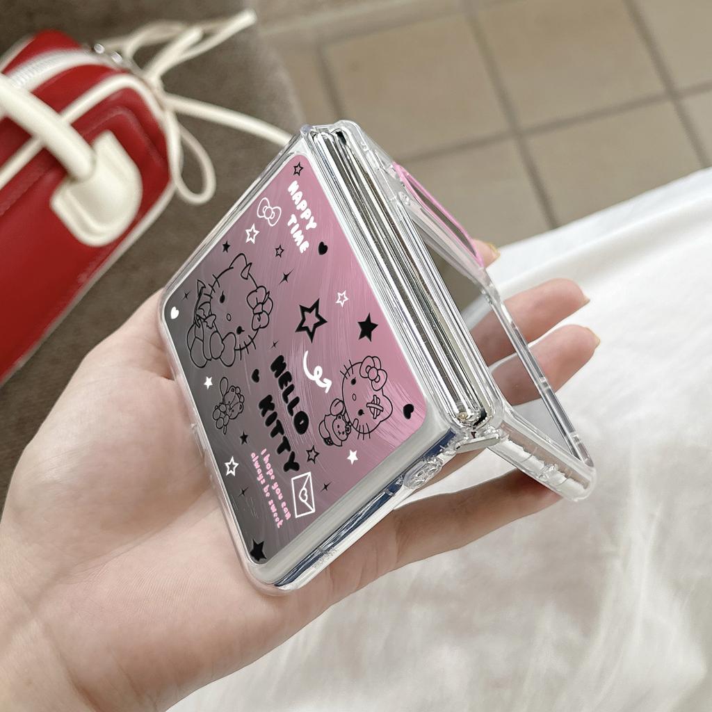 Hollow little devil for Huawei POCKET2 mobile phone case Samsung Xiaomi ZFLIP7 folding mobile phone case feather yarn