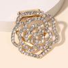 Brooch Pin Flower Twist Shape Sparkling Rhinestones Imitation Pearls Decor Scarf Buckle Sweaters Collars Hats Bags Coats Scarves Accessory