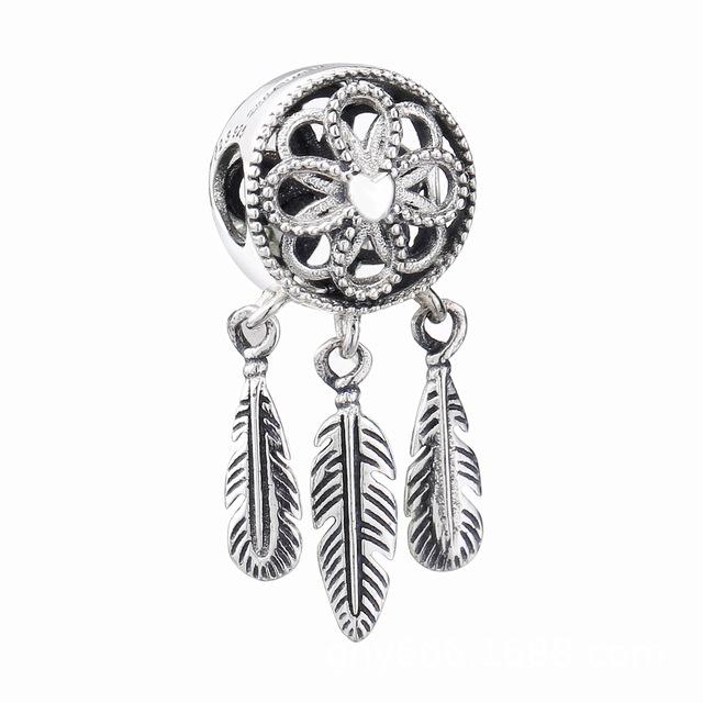 2stk/lott Sølvfarge Fjærnøkkel Life Treperler Charms Dingle Passer Diy Armbånd Halskjede For Kvinner Menn Kone Smykker Gave 2022