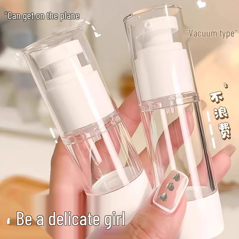 Portable Travel Skincare Bottles: Press-Type Dispenser for Lotion, Toner, and Spray Products