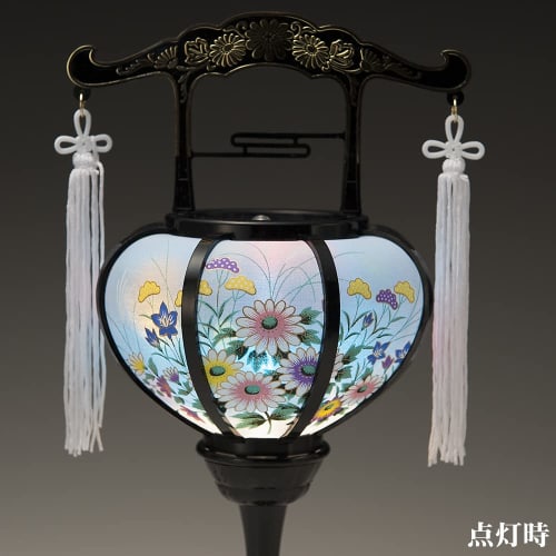 Buddhist Altar Shop Takita Shoten Bon Festival Lanterns, Compact Bon Festival Set (First Bon Festival, New Bon Festival) 3-Piece Set (2-B) Bon Festi