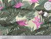 Soimoi Japan Crepe Satin Stoff Blomster & Blader Tropisk Stoff Prints etter meter 42 tommer