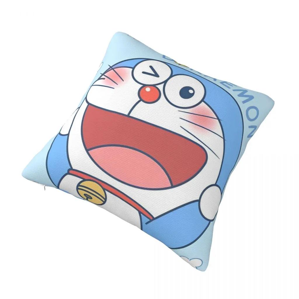 Kawaii Doraemon Wink Cartoon Pillowcase Printing Polyester Cushion Cover Gift Japanese Anime Throw Pillow Case Cover Square 18"