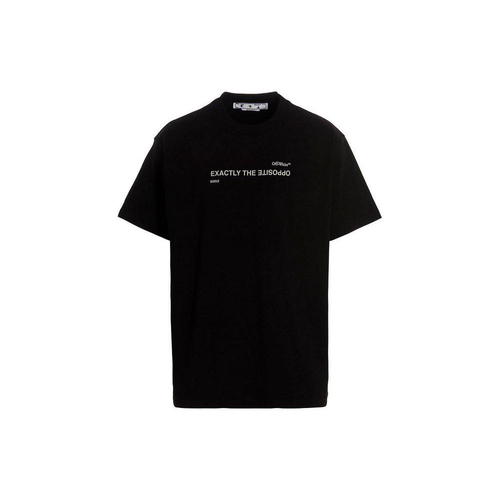 

Off-White Спиральная футболка с короткими рукавами, черные/белые мужские топы OMAA038S23JER0041032