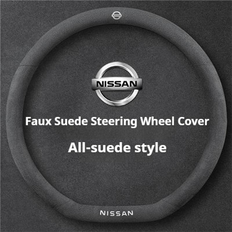 Wildleder Auto Lenkradbezug für Nissan Qashqai Kicks March Xtrail Micra Leaf Qashqai J11 J10 J12 Armada Juke Note Zubehör