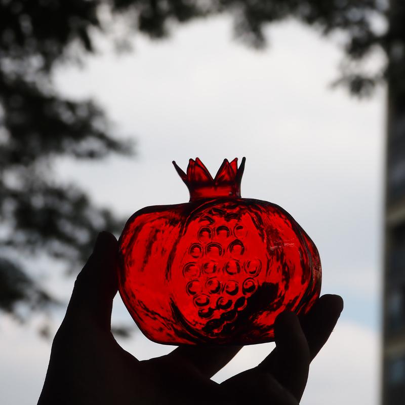 Home Decor Vase Bud Vase Creative Pomegranate Vase Flower Arrangement Jar Hydroponic Vessel Tableware Storage Glass Vase