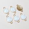 20pcs Football Charms Connector Double Loops Enamel  Pendant  for Bracelet Necklace Earrings DIY Jewelry Making Accessories
