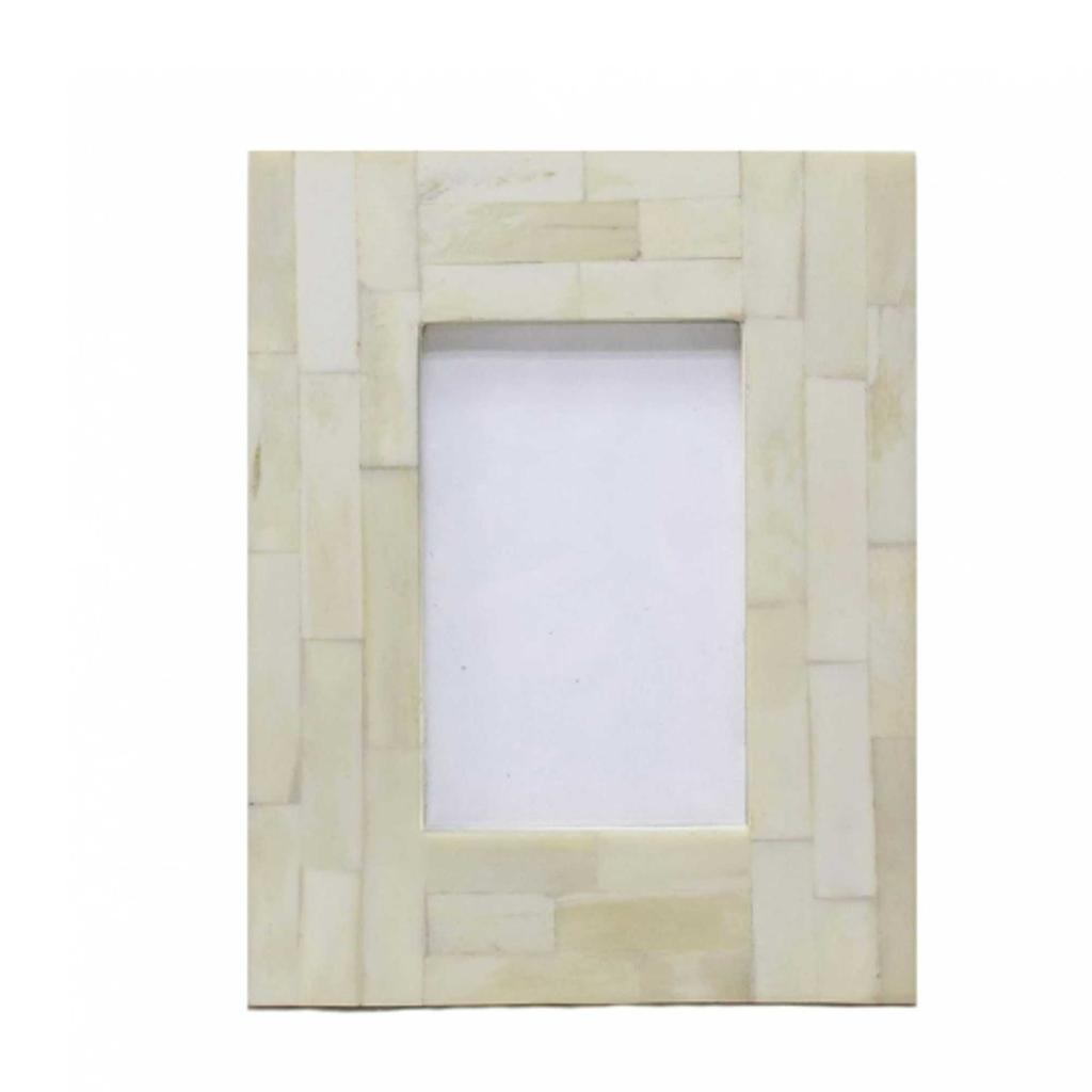 Handmade Bone Inlay Photo Frame – Natural Cream Minimalist Design Home Decor