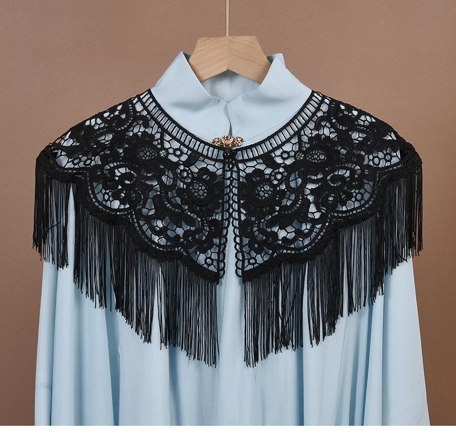 Hollow out retro tassel lace fake collar,Versatile cape,cloud shoulder cheongsam accessories decorative collar