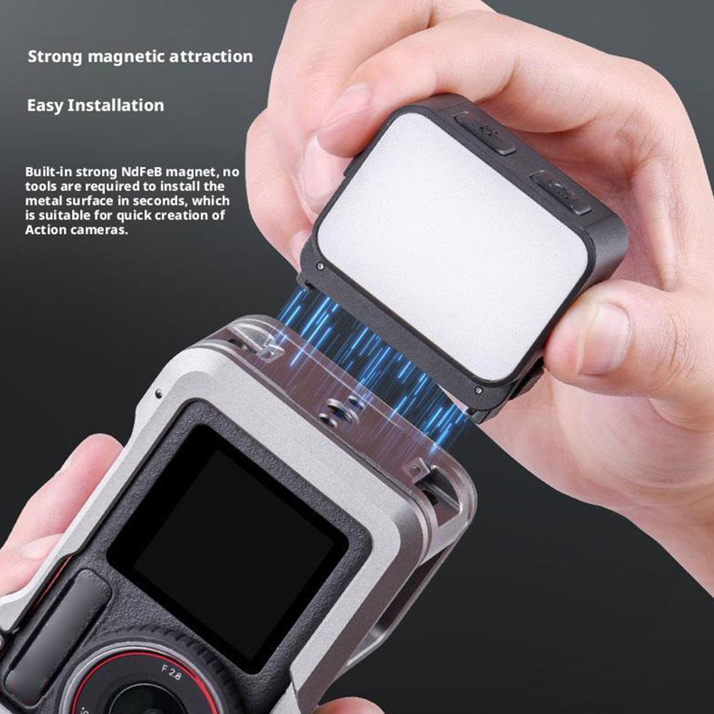 Universal Magnetic Quick Release Fill Light for DJI Pocket 3/Action 4/5 Pro/Insta360 X4/X5/GoPro 13 Beauty Lighting Video Lights