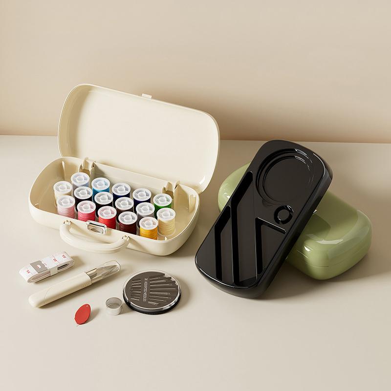 Multi-Functional Dustproof Storage Box Creative Sewing Box Portable Student Manual Sewing Including Needles And Threads