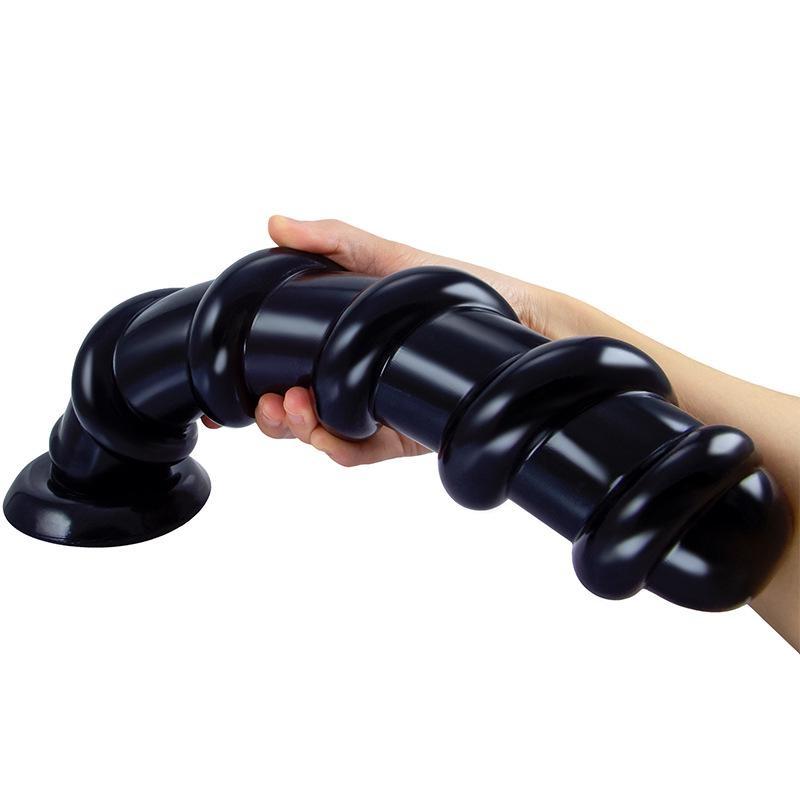 PVC Threaded Anal Plug Vaginal Massage Stick Deep Anal Expansion Masturbator Fisting Gay Sex Toys Realistic Dick