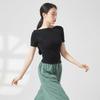 Yuoku Ballet Dance Short Sleeve Boat Neck Practice Stretch Dance Solid Classical Ballroom Dance Elastic Boat Women's Costume, Top, Wear, Top, T-Shirt,
