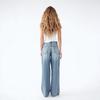 New Women's Vintage Straight Leg Jeans, Diagonal Button Detail High Waist Casual Denim Pants for Daily Wear