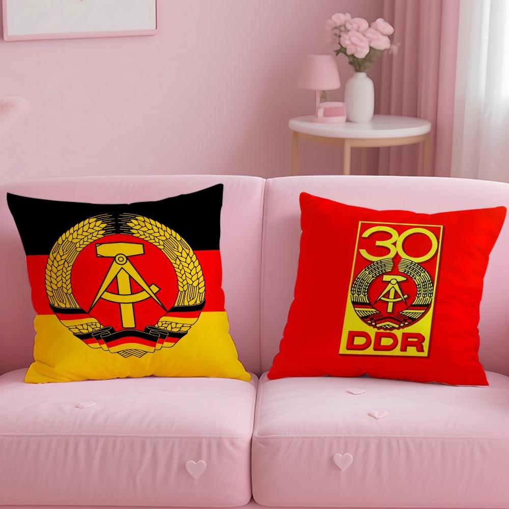 Deutsche Demokratische Republik Cushion Cover Short Plush Double-Sided Printing Home Decor Machine Washable Pillow Case Gift